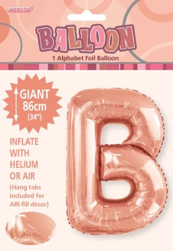 Unique Balloons 34" Meteor Jumbo Foil Balloon - Letter B (3 Colours)