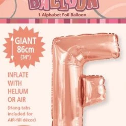 Unique Balloons 34" Meteor Jumbo Foil Balloon - Letter F (3 Colours)