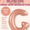 Unique 34" Meteor Jumbo Foil Balloon - Letter G (3 Colours) Balloons