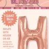 Unique 34" Meteor Jumbo Foil Balloon - Letter H (3 Colours)