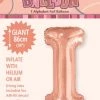 Unique 34" Meteor Jumbo Foil Balloon - Letter I (3 Colours)
