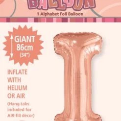 Unique 34" Meteor Jumbo Foil Balloon - Letter I (3 Colours)