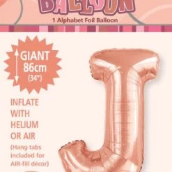 Unique 34" Meteor Jumbo Foil Balloon - Letter J (3 Colours) Balloons