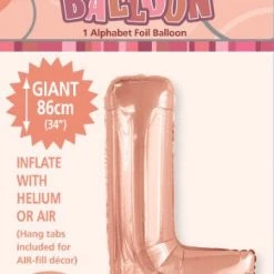 Unique 34" Meteor Jumbo Foil Balloon - Letter L (3 Colours) Balloons