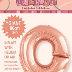 Unique Balloons 34" Meteor Jumbo Foil Balloon - Letter O (3 Colours)