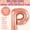 Unique 34" Meteor Jumbo Foil Balloon - Letter P (3 Colours) Balloons