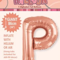 Unique 34" Meteor Jumbo Foil Balloon - Letter P (3 Colours) Balloons