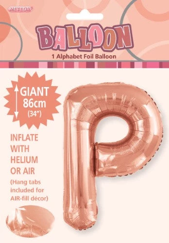 Unique 34" Meteor Jumbo Foil Balloon - Letter P (3 Colours) Balloons