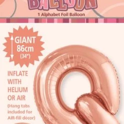 Unique Balloons 34" Meteor Jumbo Foil Balloon - Letter Q (3 Colours)