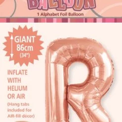 Unique Balloons 34" Meteor Jumbo Foil Balloon - Letter R (3 Colours)