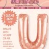 Unique 34" Meteor Jumbo Foil Balloon - Letter U (3 Colours)