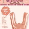 Unique 34" Meteor Jumbo Foil Balloon - Letter W (3 Colours) Balloons