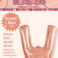 Unique 34" Meteor Jumbo Foil Balloon - Letter W (3 Colours) Balloons