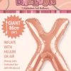 Unique 34" Meteor Jumbo Foil Balloon - Letter X (3 Colours)