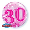 Balloons 22" Qualatex 30th Birthday Star Burst Pink Bubbles