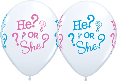 Everything Party Balloons 11" Qualatex He Or She Latex Balloon