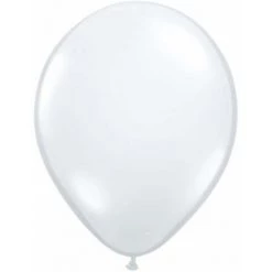 Balloons 5" Qualatex Plain Latex Balloon - Round Diamond Clear