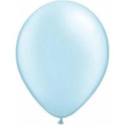 5" Qualatex Plain Latex Balloon - Round Pearl Light Blue