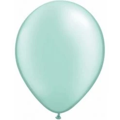 Balloons 5" Qualatex Plain Latex Balloon - Round Pearl Mint Green