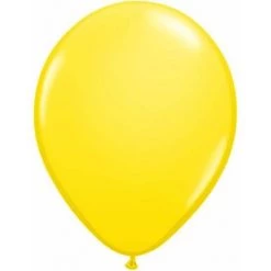 5" Qualatex Plain Latex Balloon - Round Standard Yellow Balloons