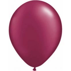 11" Qualatex Plain Latex Balloon - Round Pearl Burgundy Balloons