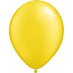 11" Qualatex Plain Latex Balloon - Round Pearl Citrine Yellow