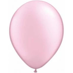 11" Qualatex Plain Latex Balloon - Round Pearl Pink