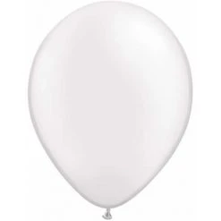 11" Qualatex Plain Latex Balloon - Round Pearl White