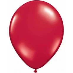11" Qualatex Plain Latex Balloon - Round Pearl Ruby Red Balloons