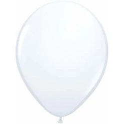 11" Qualatex Plain Latex Balloon - Round Standard White Balloons