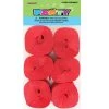 Unique 6pk Crepe Streamers - Red Australia Day