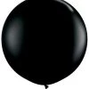 3ft Qualatex Plain Latex Balloon - Round Onyx Black Balloons