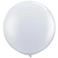 3ft Qualatex Plain Latex Balloon - Round Diamond Clear Balloons