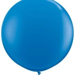 3ft Qualatex Plain Latex Balloon - Round Standard Dark Blue