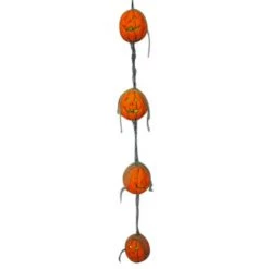 Everything Party Hanging Pumpkin Garland With LED Lights By Event