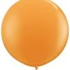 3ft Qualatex Plain Latex Balloon - Round Standard Orange Balloons