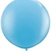 Balloons 3ft Qualatex Plain Latex Balloon - Round Standard Light Blue