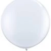 3ft Qualatex Plain Latex Balloon - Round Pearl White Balloons