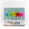 Everything Party 5pk Rainbow Mixed Star Candles All Birthday