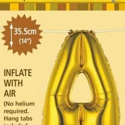 Unique 14" Alphabet Foil Balloon - Letter A (5 Colours) Balloons