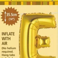 Unique 14" Alphabet Foil Balloon - Letter E (5 Colours) Balloons