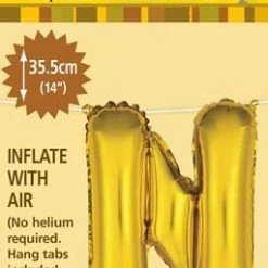 Unique 14" Alphabet Foil Balloon - Letter N (5 Colours) Balloons