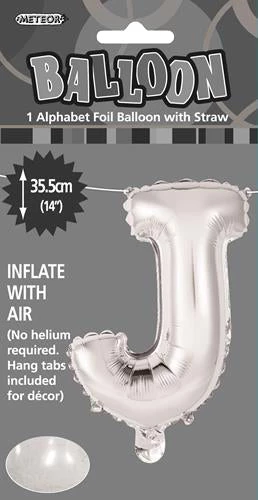 Unique 14" Alphabet Foil Balloon - Letter J (5 Colours)