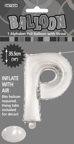 Unique 14" Alphabet Foil Balloon - Letter P (5 Colours)