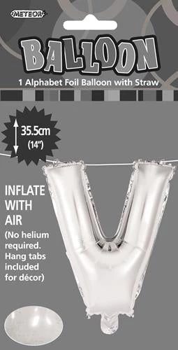 Unique 14" Alphabet Foil Balloon - Letter V (5 Colours) Balloons