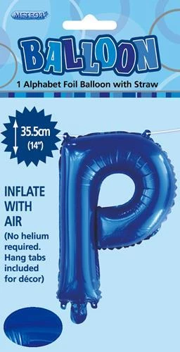 Unique 14" Alphabet Foil Balloon - Letter P (5 Colours)