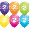 Everything Party 11" Qualatex 2nd Birthday Tropical Assorted Colour Latex Balloon Balloons
