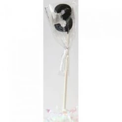 Everything Party Glitter Numeral Candle With Long Stick - Black All Birthday