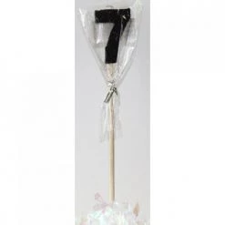 Everything Party Glitter Numeral Candle With Long Stick - Black All Birthday