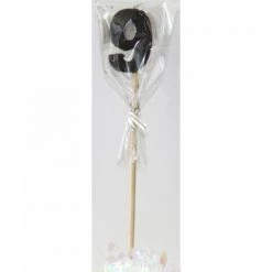 Everything Party Glitter Numeral Candle With Long Stick - Black All Birthday